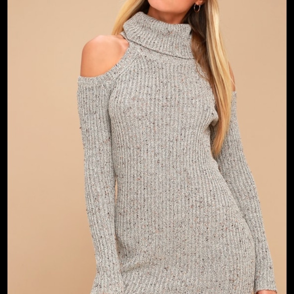 Maven Beige Cold Shoulder Sweater